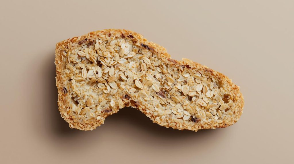 misshapen oat and sunflower seed biscuit